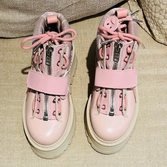 Puma Pink Platform Ankle Boots - Picture 3 of 5